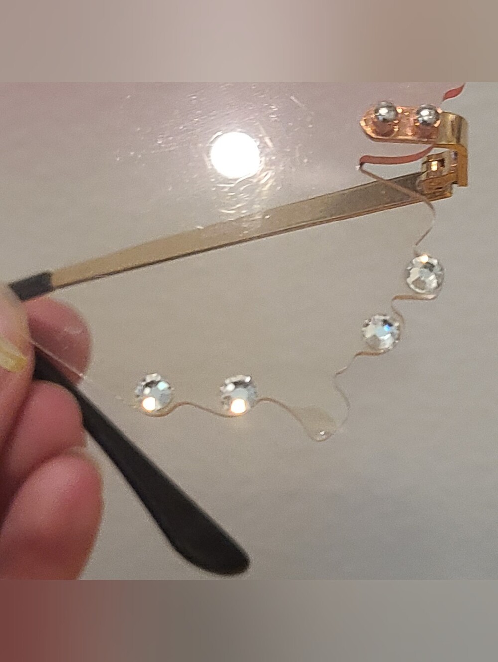 Pink Rhinestone Butterfly Sunglasses - Picture 4 of 4